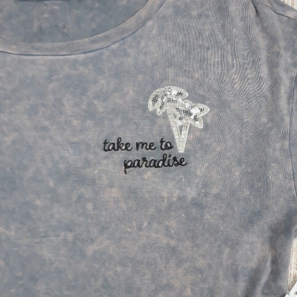 TRUE Vintage take‎ me to Paradise print top - Picture 4 of 8